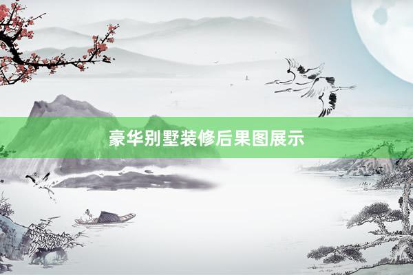 豪华别墅装修后果图展示